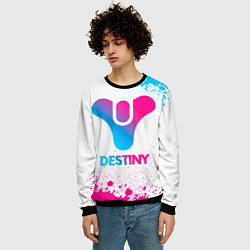 Свитшот мужской Destiny neon gradient style, цвет: 3D-черный — фото 2