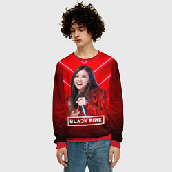 Свитшот мужской Rose Blackpink red, цвет: 3D-красный — фото 2
