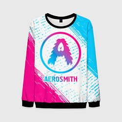 Свитшот мужской Aerosmith neon gradient style, цвет: 3D-черный