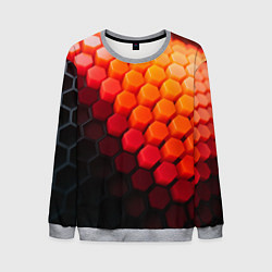 Мужской свитшот Hexagon orange