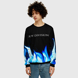 Свитшот мужской Joy Division blue fire, цвет: 3D-черный — фото 2