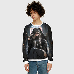 Свитшот мужской Монашка 2b от нейросети, цвет: 3D-белый — фото 2