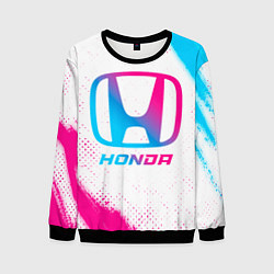 Свитшот мужской Honda neon gradient style, цвет: 3D-черный