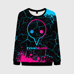 Свитшот мужской Evangelion - neon gradient, цвет: 3D-черный