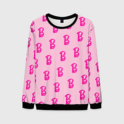 Свитшот мужской Барби паттерн буква B, цвет: 3D-черный