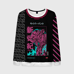 Свитшот мужской Евангелион Ева 01, цвет: 3D-белый