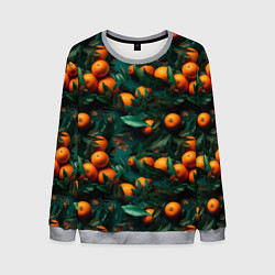 Свитшот мужской Яркие апельсины, цвет: 3D-меланж