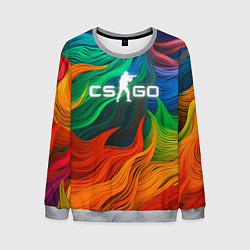 Свитшот мужской Cs Go Logo Color, цвет: 3D-меланж