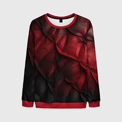 Свитшот мужской Black red texture, цвет: 3D-красный
