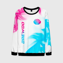 Мужской свитшот Daewoo neon gradient style: надпись, символ