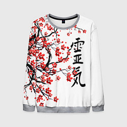Свитшот мужской Цветущее дерево сакуры, цвет: 3D-меланж
