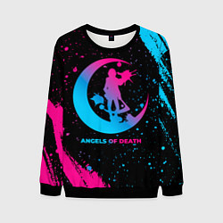 Свитшот мужской Angels of Death - neon gradient, цвет: 3D-черный