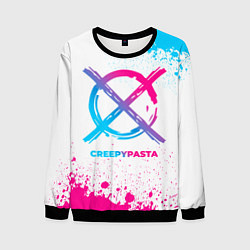 Мужской свитшот CreepyPasta neon gradient style