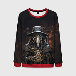 Свитшот мужской Механический чумной доктор, цвет: 3D-красный
