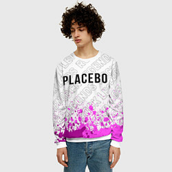 Свитшот мужской Placebo rock legends: символ сверху, цвет: 3D-белый — фото 2