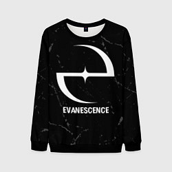 Свитшот мужской Evanescence glitch на темном фоне, цвет: 3D-черный