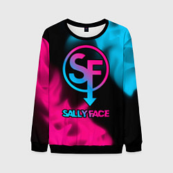 Свитшот мужской Sally Face - neon gradient, цвет: 3D-черный