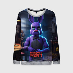 Свитшот мужской Five Nights at Freddys Bonnie, цвет: 3D-меланж