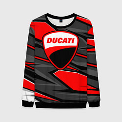 Свитшот мужской Ducati - red stripes, цвет: 3D-черный