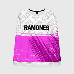 Свитшот мужской Ramones rock legends: символ сверху, цвет: 3D-белый