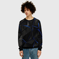 Свитшот мужской Black blue style, цвет: 3D-черный — фото 2