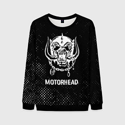 Свитшот мужской Motorhead glitch на темном фоне, цвет: 3D-черный
