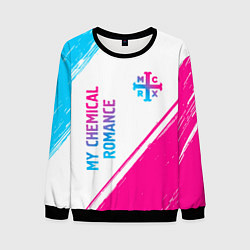 Мужской свитшот My Chemical Romance neon gradient style: надпись,