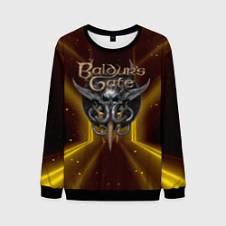 Свитшот мужской Baldurs Gate 3 logo black gold, цвет: 3D-черный