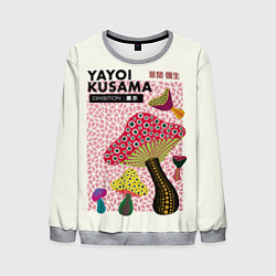 Свитшот мужской Новые Грибы - Яёй Кусама, цвет: 3D-меланж