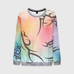 Свитшот мужской Трайбл граффити, цвет: 3D-меланж