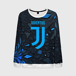 Свитшот мужской Juventus blue logo, цвет: 3D-белый