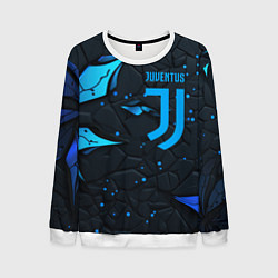 Свитшот мужской Juventus abstract blue logo, цвет: 3D-белый