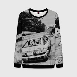 Свитшот мужской Тойота ae 86 - Инициал ди, цвет: 3D-черный