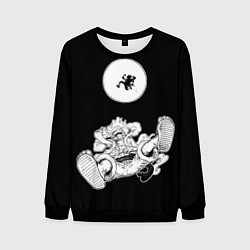 Свитшот мужской Луффи и гир 5 на луне, цвет: 3D-черный
