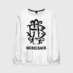 Свитшот мужской Nickelback glitch на светлом фоне, цвет: 3D-белый