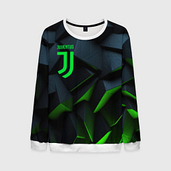 Свитшот мужской Juventus black green logo, цвет: 3D-белый