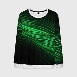 Мужской свитшот Green neon lines