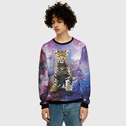 Свитшот мужской Space leopard, цвет: 3D-черный — фото 2