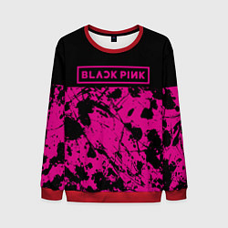 Свитшот мужской Black pink - emblem - pattern - music, цвет: 3D-красный