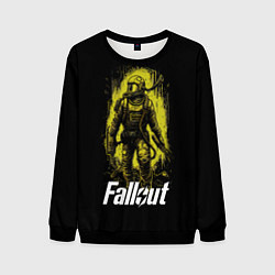 Свитшот мужской Fallout green style, цвет: 3D-черный