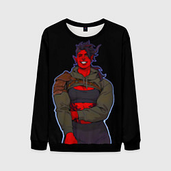 Свитшот мужской Карлах - Baldurs gate 3, цвет: 3D-черный