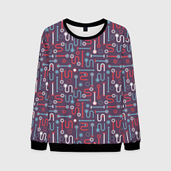 Свитшот мужской Геометрические детальки, цвет: 3D-черный