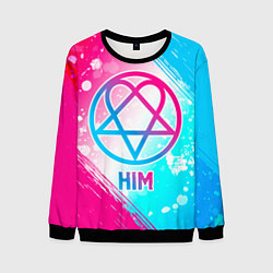 Свитшот мужской HIM neon gradient style, цвет: 3D-черный