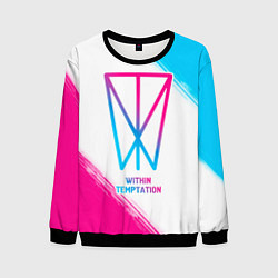 Мужской свитшот Within Temptation neon gradient style