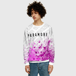 Свитшот мужской Paramore rock legends: символ сверху, цвет: 3D-белый — фото 2