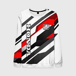 Свитшот мужской Honda - red and white, цвет: 3D-белый