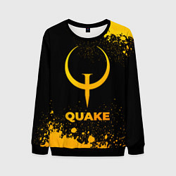 Свитшот мужской Quake - gold gradient, цвет: 3D-черный
