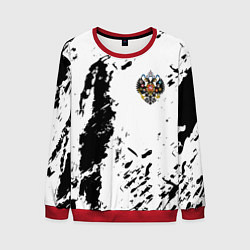 Свитшот мужской Россия спорт краски герб, цвет: 3D-красный