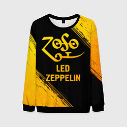 Свитшот мужской Led Zeppelin - gold gradient, цвет: 3D-черный