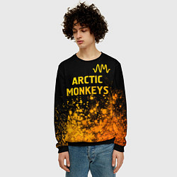 Свитшот мужской Arctic Monkeys - gold gradient: символ сверху, цвет: 3D-черный — фото 2